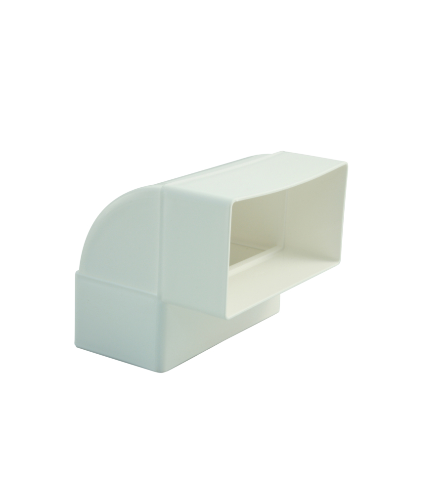 ANGOLO 90 VERTICALE BIANCO PER CANALI PIATTI 110X53