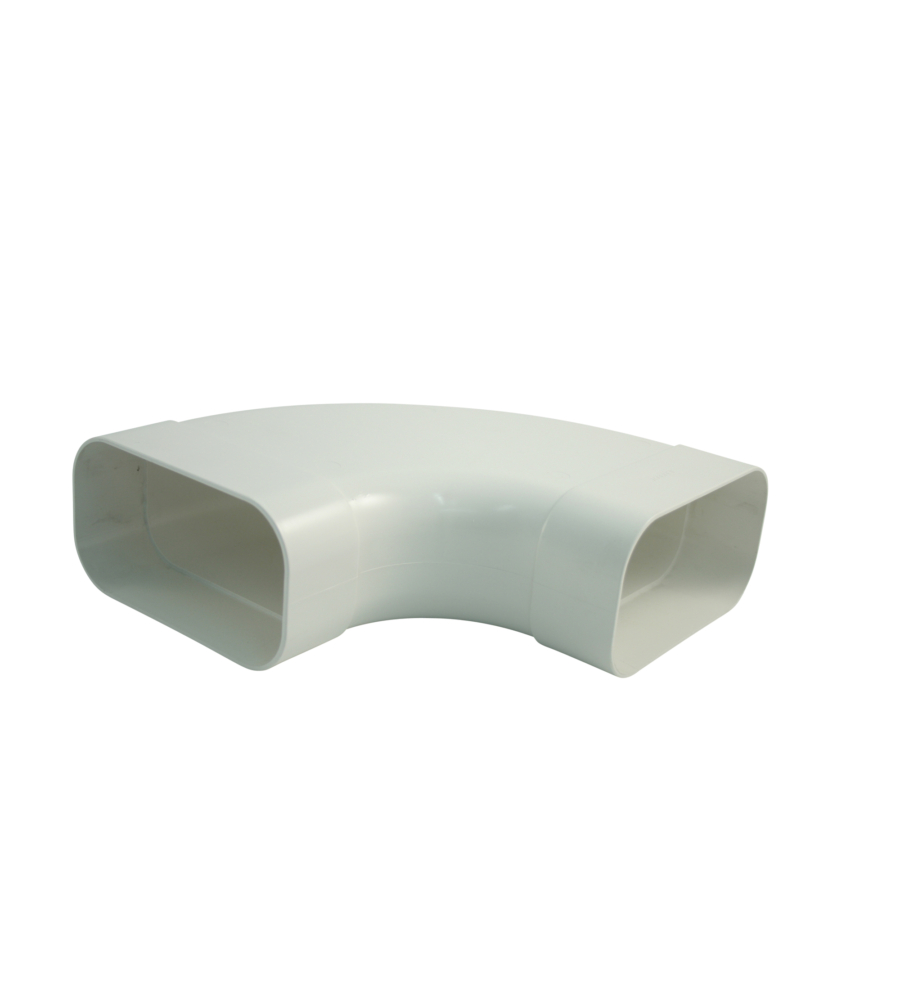 ANGOLO 90 ORIZZONTALE BIANCO PER CANALI PIATTI 150X80