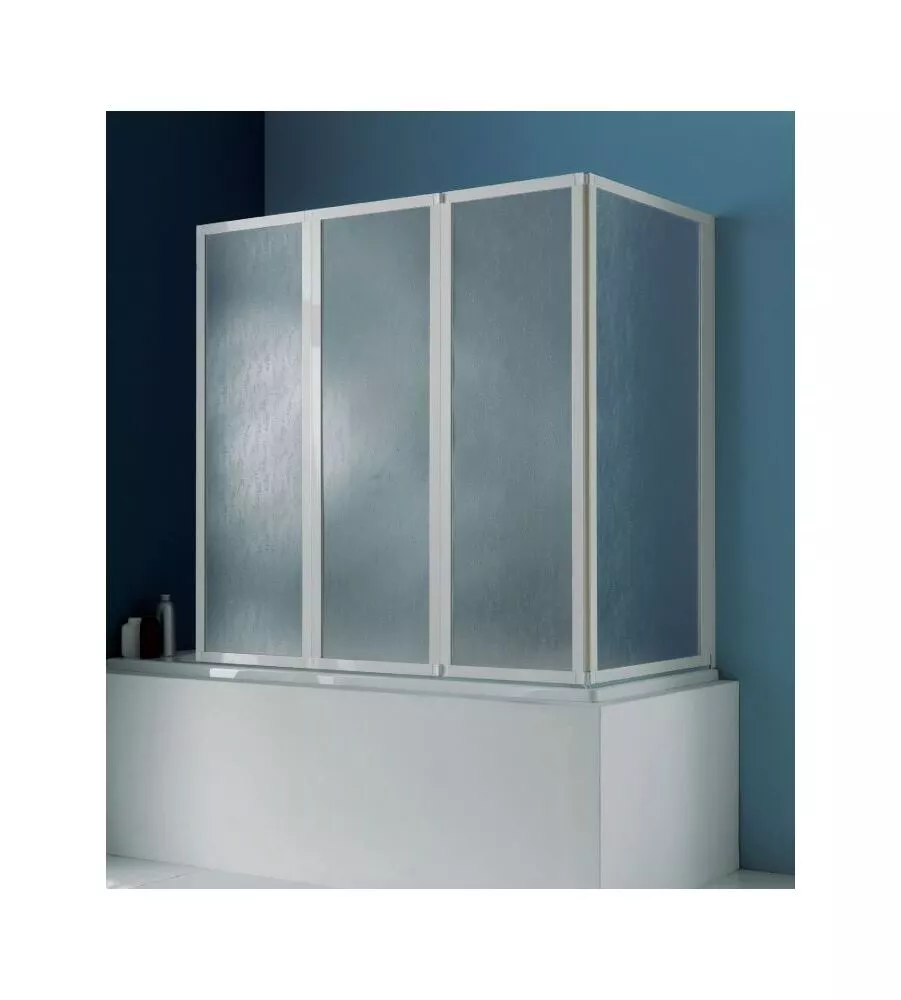 BOX PER VASCA CON 4 ANTE PIEGHEVOLI IN CRILEX H135 CM
