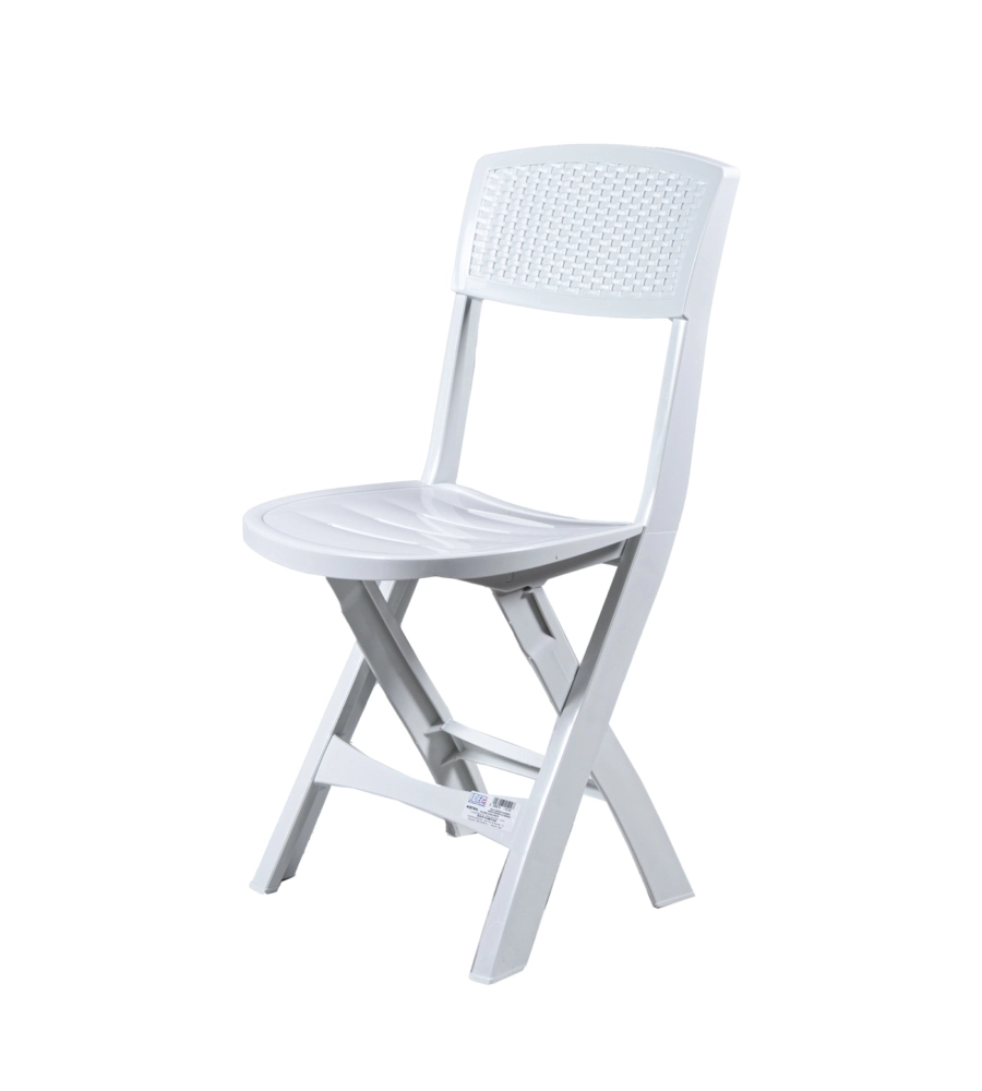 SEDIA DA ESTERNO PIEGHEVOLE "MISTRAL" IN POLIPROPILENE BIANCO 39X47X81 CM