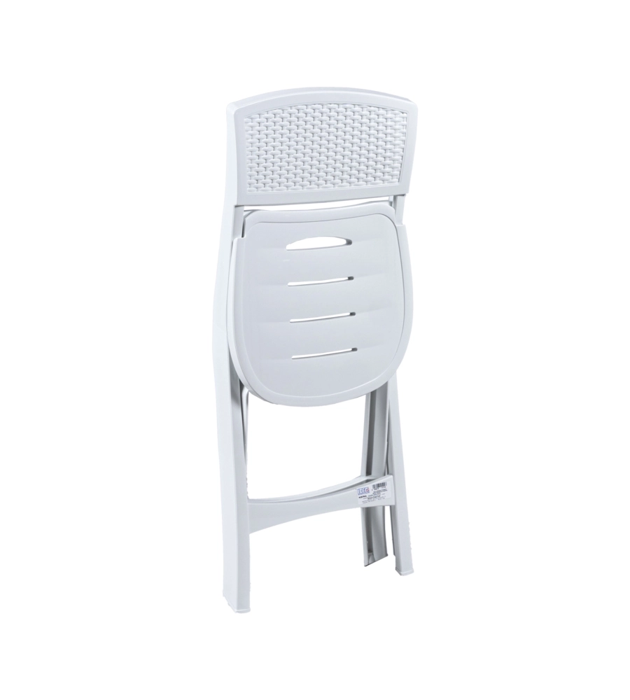 SEDIA DA ESTERNO PIEGHEVOLE "MISTRAL" IN POLIPROPILENE BIANCO 39X47X81 CM