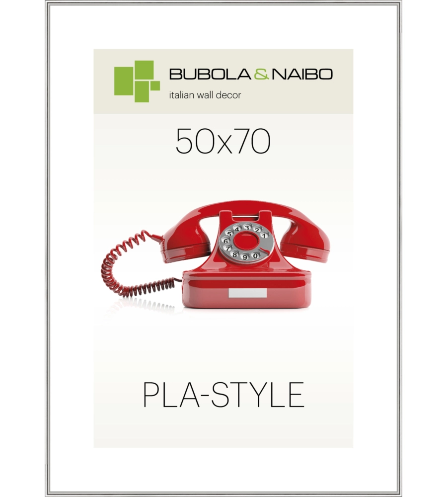 CORNICE IN PLASTICA COLORE ARGENTO "PLA-STYLE" - 50 x 70 CM