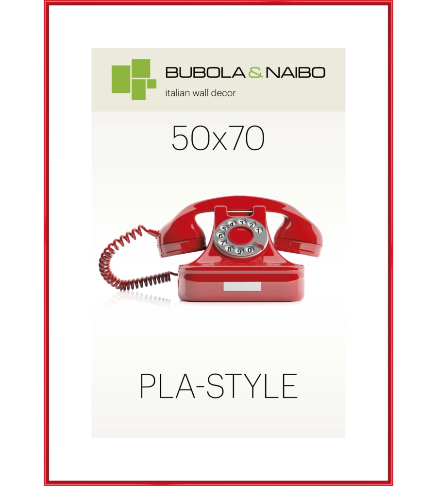 CORNICE IN PLASTICA COLORE ROSSO "PLA-STYLE" - 50 x 70 CM