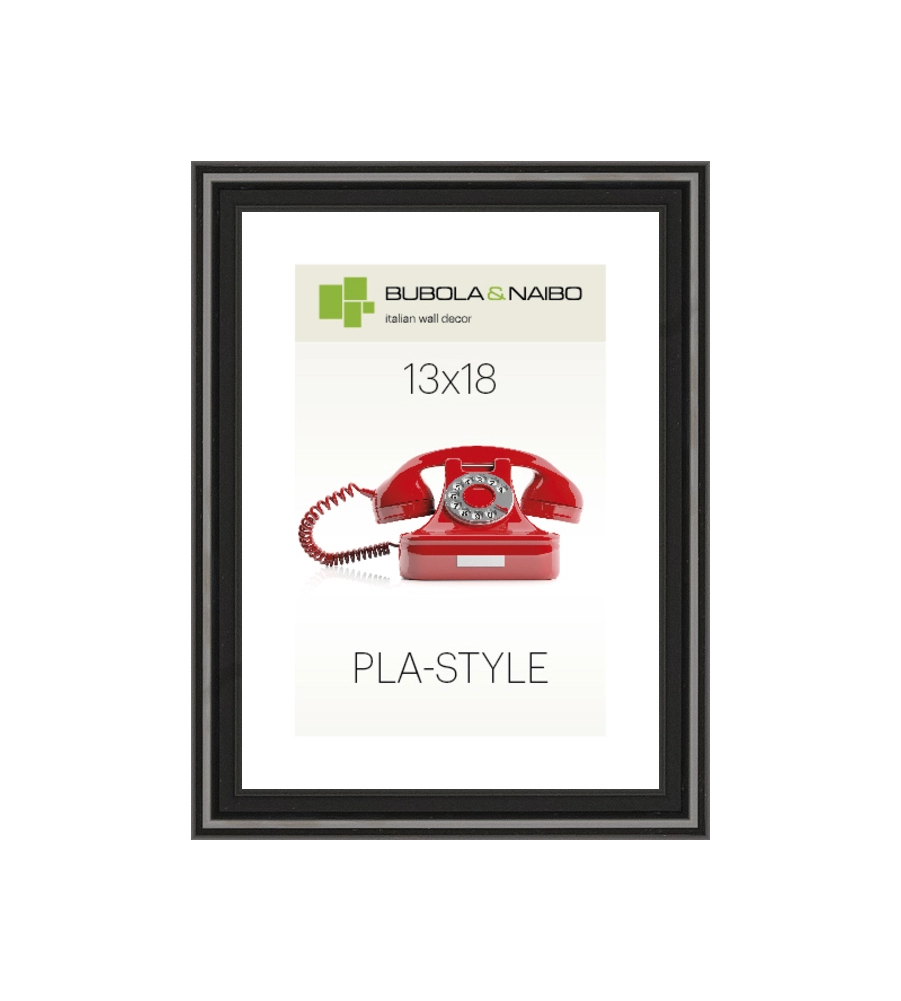 CORNICE IN PLASTICA COLORE NERO "PLA-STYLE" - 13 x 18 CM