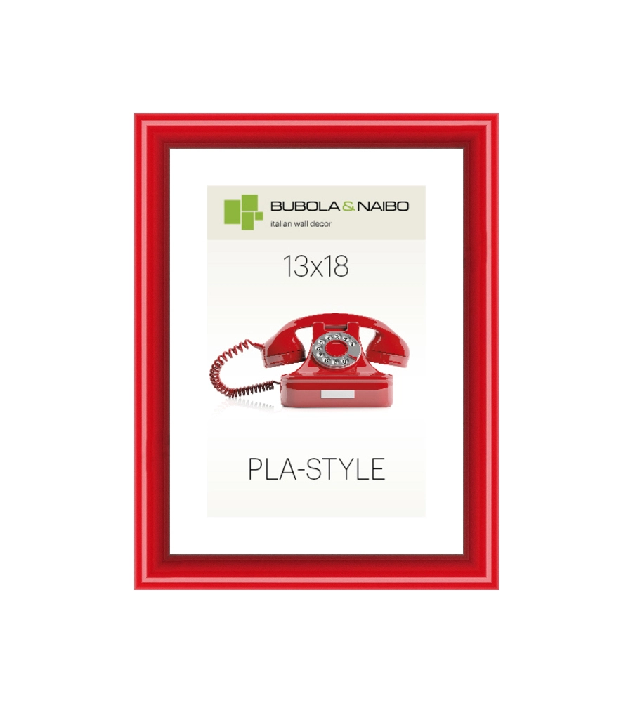 CORNICE IN PLASTICA COLORE ROSSO "PLA-STYLE" - 13 x 18 CM