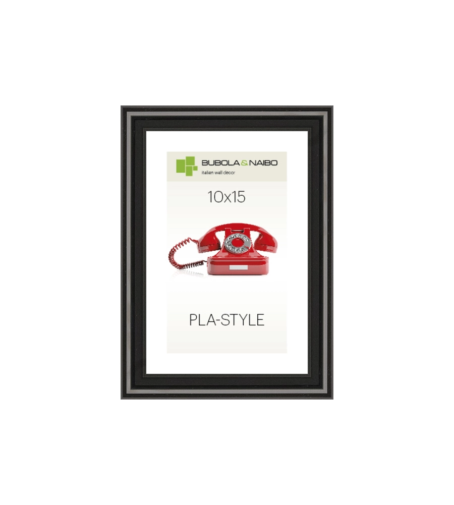 CORNICE IN PLASTICA COLORE NERO "PLA-STYLE" - 10 x 15 CM