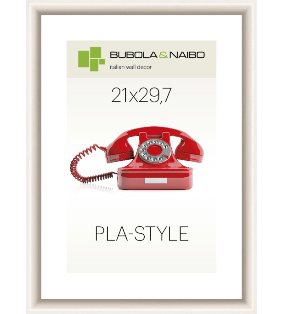 CORNICE IN PLASTICA COLORE BIANCO "PLA-STYLE" - 21 x 29,7 CM