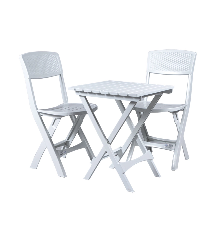 TAVOLO DA ESTERNO PIEGHEVOLE "ROXY" IN POLIPROPILENE BIANCO 45X52X60 CM