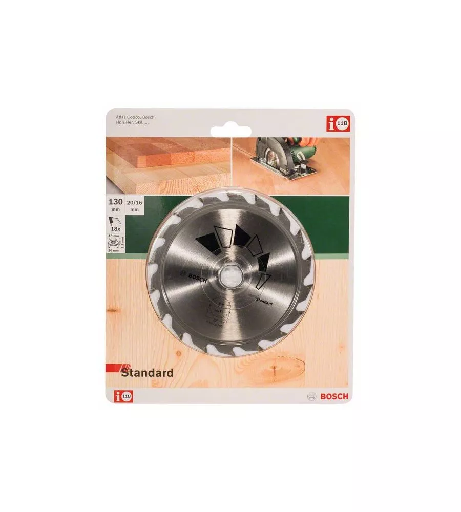 LAMA PER SEGA CIRCOLARE "STANDARD - BASIC" 130X2.2X20/16 - 18 DENTI - BOSCH.