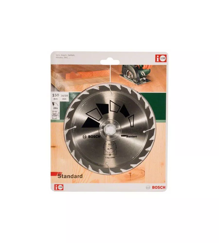 LAMA PER SEGA CIRCOLARE "STANDARD - BASIC"  150X2.2X20/16 - 24 DENTI - BOSCH.