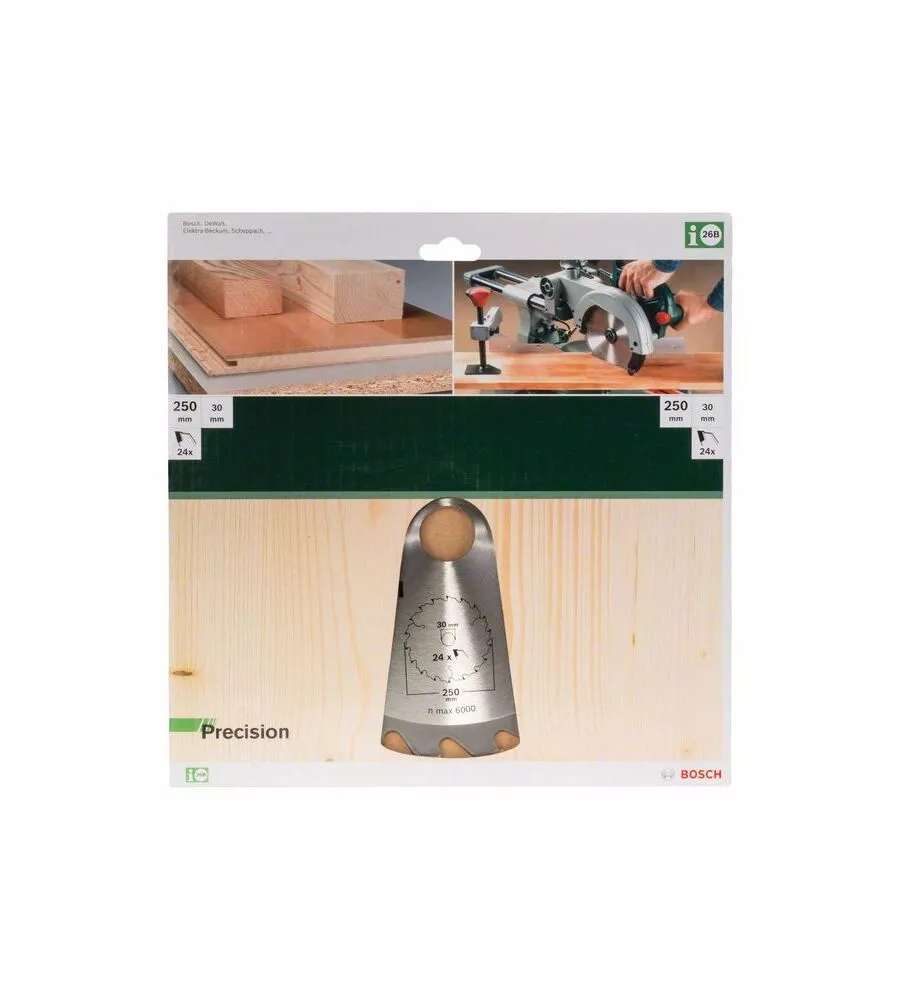 LAMA PER SEGA CIRCOLARE "PRECISION" 250X2X30 - 24 DENTI - BOSCH.