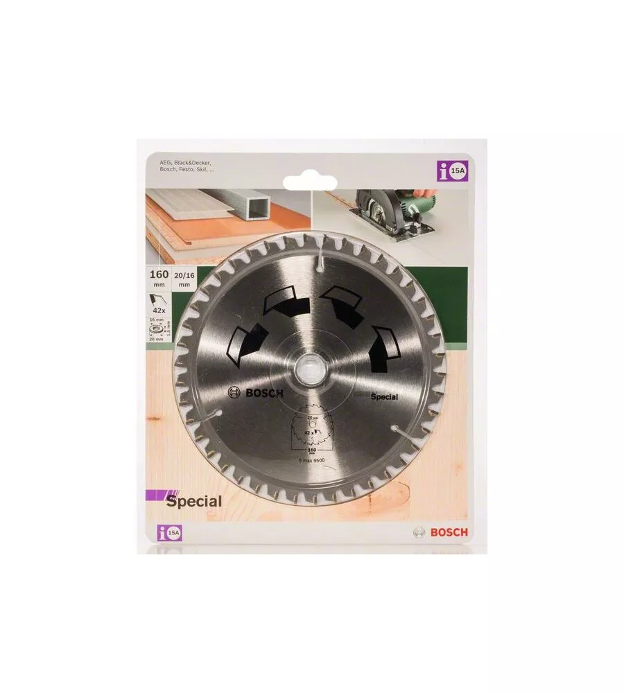 LAMA PER SEGA CIRCOLARE "SPECIAL" 160X2X20/16 - 42 DENTI - BOSCH.