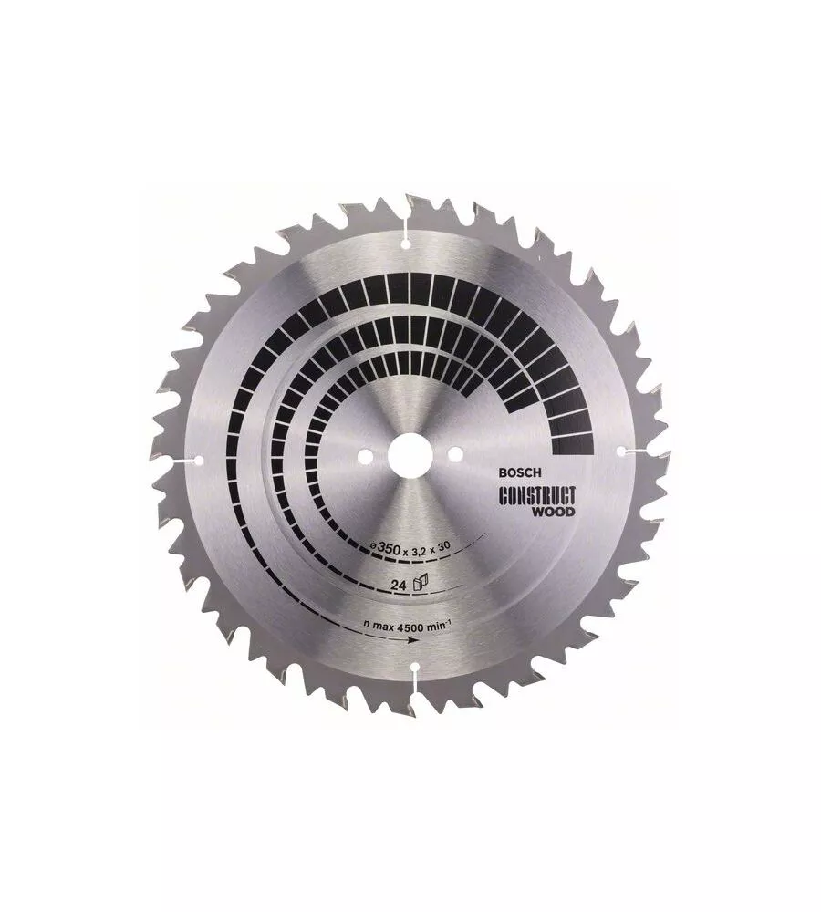 LAMA PER SEGA CIRCOLARE "CONSTRUCT WOOD" 350X30 - 24 DENTI - BOSCH.