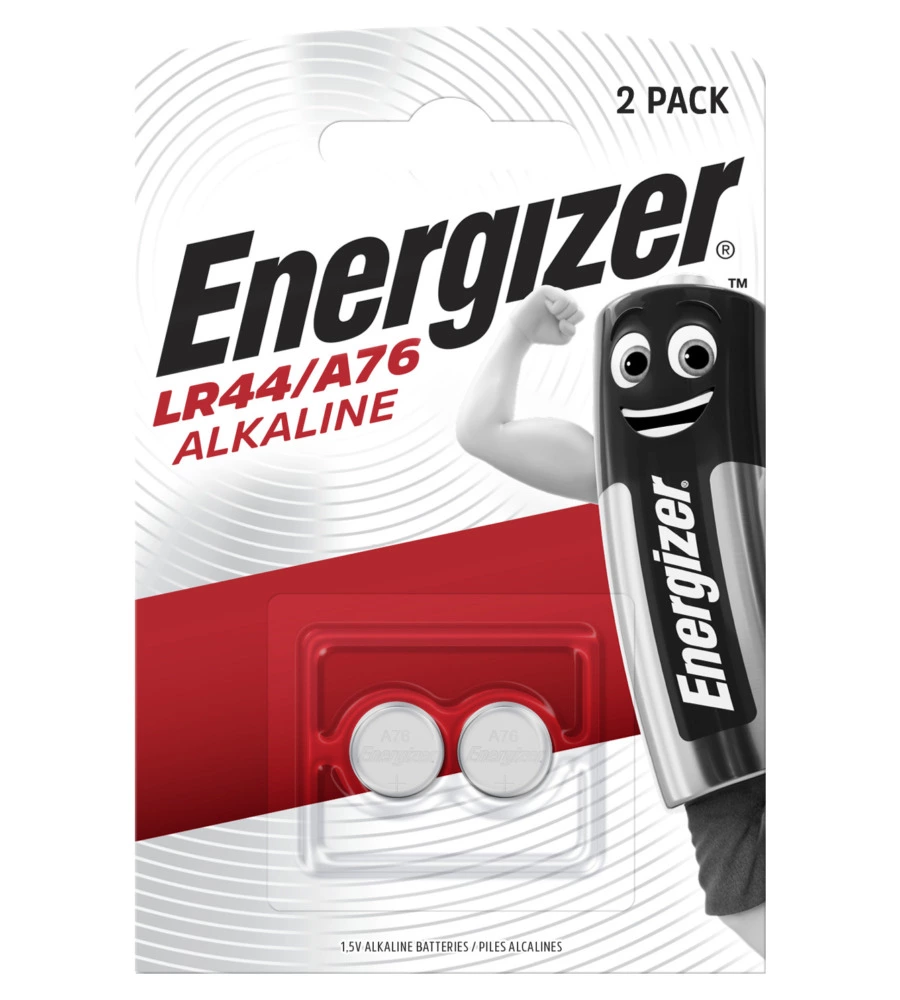 BATTERIE ENERGIZER "ALKALINE" LR44/A76 2 PEZZI