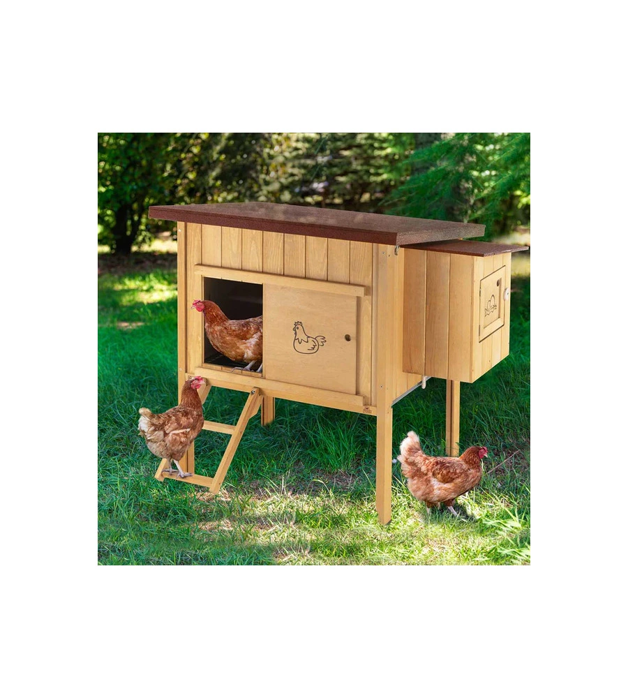 CASETTA POLLAIO PER GALLINE "HEN HOUSE 10" IN LEGNO DI PINO,  124X98X110 CM - FERPLAST