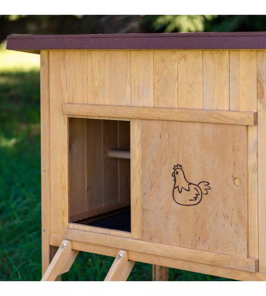 CASETTA POLLAIO PER GALLINE "HEN HOUSE 10" IN LEGNO DI PINO,  124X98X110 CM - FERPLAST