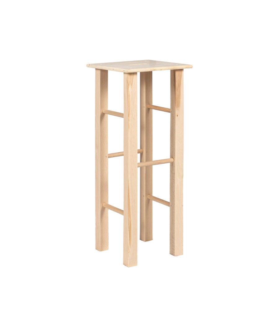 SGABELLO IN LEGNO DI FAGGIO "TOBY ALTO" - 30 X 30 X 70H.