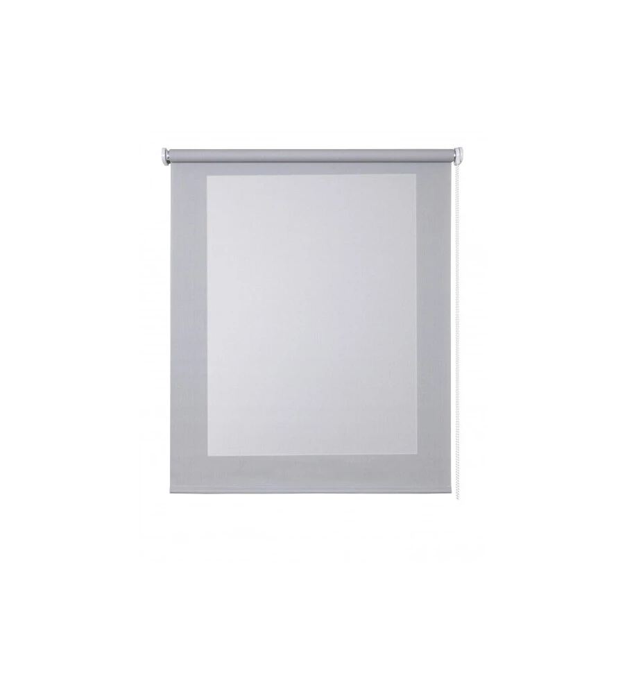 TENDA A RULLO "SCREEN" GRIGIO E BIANCO, 120X250 CM
