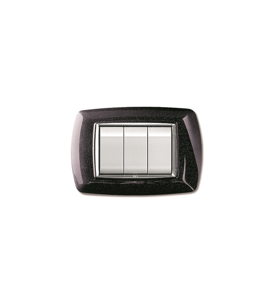 PLACCA LIFE 3 POSTI NERO GLITTERING.