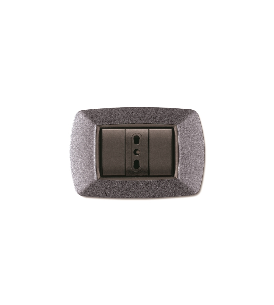 PLACCA LIFE 3 POSTI VULCANO GRIGIO CHIARO.