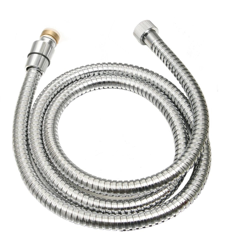 FLESSIBILE DOCCIA IN ACCIAIO CROMATO ANTITORSIONE, DIAMETRO 14 MM E LUNGHEZZA 200 CM