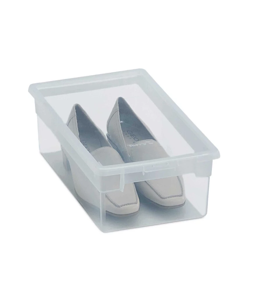 CONTENITORE MULTIUSO CON COPERCHIO "LIGHT BOX S/2" TRASPARENTE 17,8X20,4X10 CM