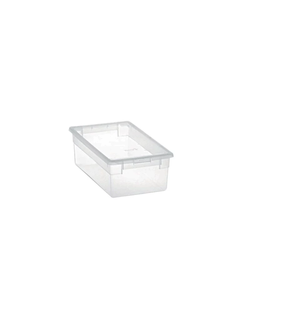CONTENITORE MULTIUSO CON COPERCHIO "LIGHT BOX S/2" TRASPARENTE 17,8X20,4X10 CM