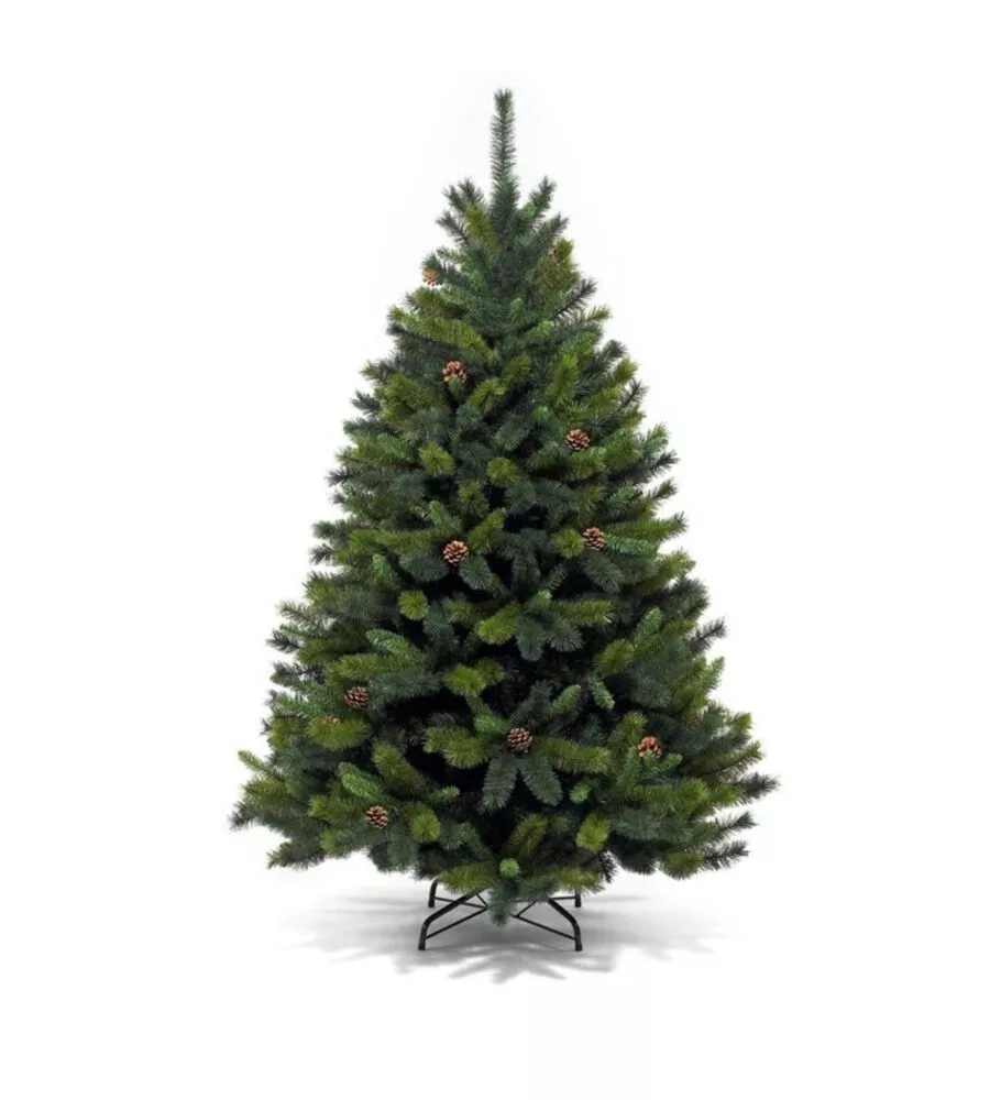 ALBERO DI NATALE ARTIFICIALE XMAS JOY "NEBRASKA" VERDE CON PIGNE 180 CM