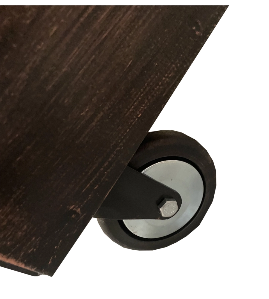 PORTA PELLET/LEGNA CON RUOTE, 50x52x85 CM