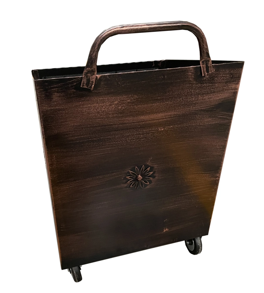 PORTA PELLET/LEGNA CON RUOTE, 50x52x85 CM