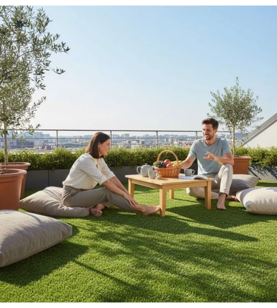 TAPPETO ERBOSO PER PRATO ARTIFICIALE EUROGARDEN 1X4 M ALTEZZA 6 MM