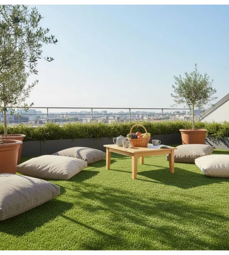 TAPPETO ERBOSO PER PRATO ARTIFICIALE EUROGARDEN 1X4 M ALTEZZA 6 MM