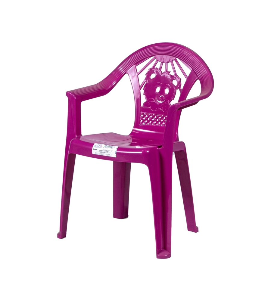 SEDIA PER BAMBINI "BABY BEAR" IN POLIPROPILENE COLORI ASSORTITI 38X35X51 CM