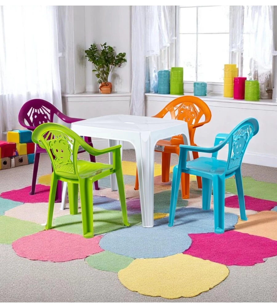 SEDIA PER BAMBINI "BABY BEAR" IN POLIPROPILENE COLORI ASSORTITI 38X35X51 CM
