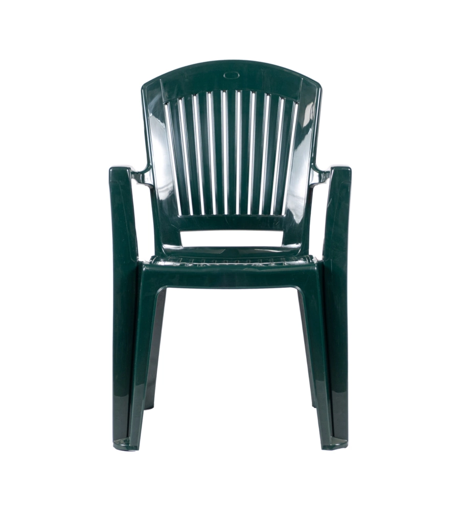 SEDIA DA GIARDINO CON SCHIENALE MEDIO "COMFORT VEGA" IN POLIPROPILENE VERDE 58X61X90 CM
