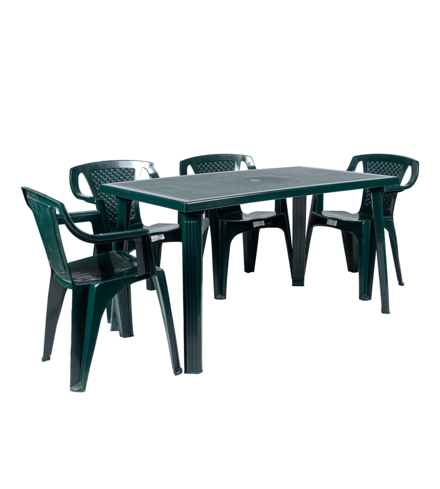 TAVOLO DA ESTERNO "DOMINGO" IN POLIPROPILENE VERDE 130X75X73 CM