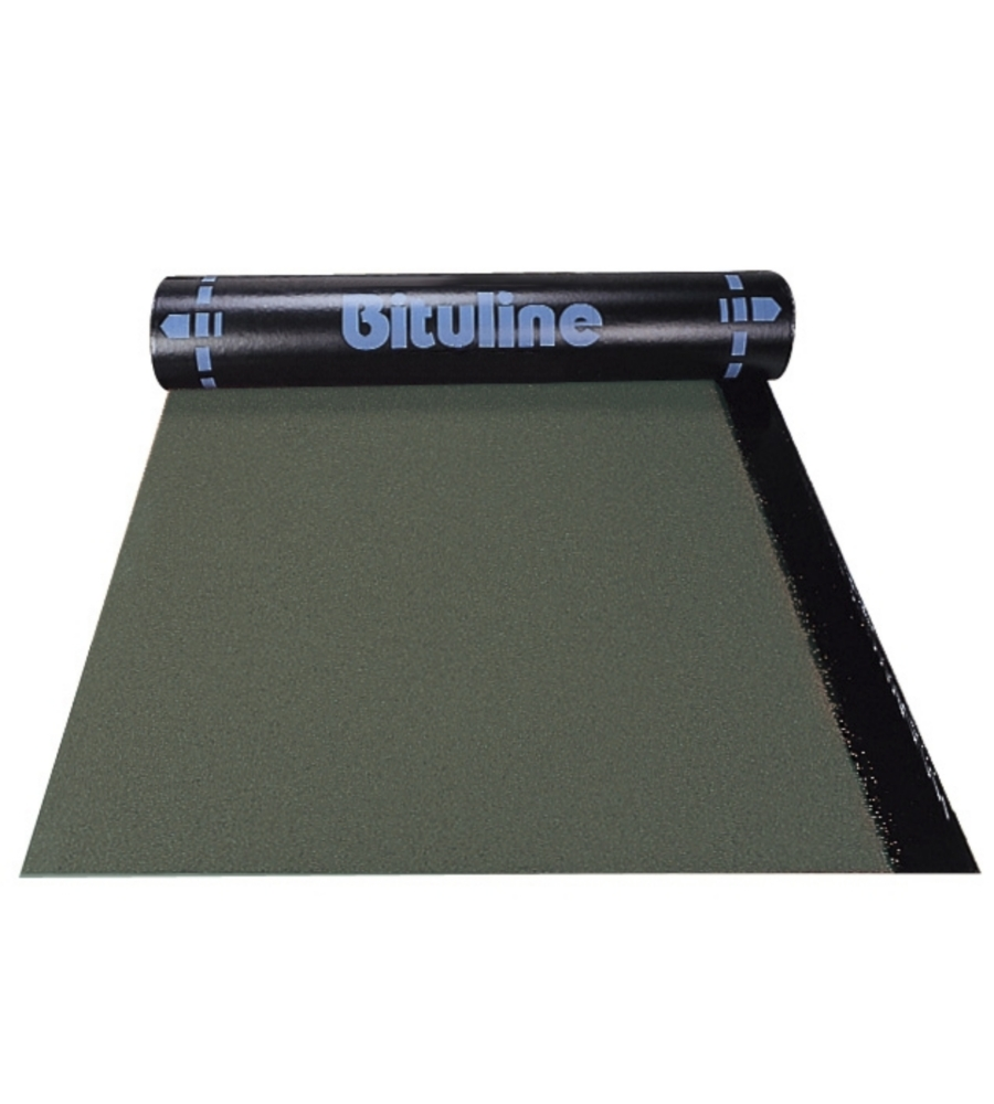 MEMBRANA / GUAINA IMPERMEABILIZZANTE "BITULINE ARDESIA" COLORE VERDE - 1 x 5 METRI - ONDULINE.