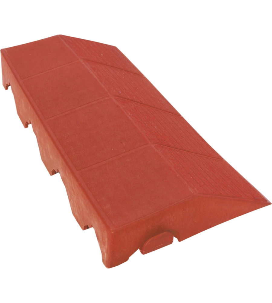 SCIVOLO AUTOBLOCCANTE PER PAVIMENTAZIONE DA ESTERNO COLORE COTTO FEMMINA 205X400X48 MM.
