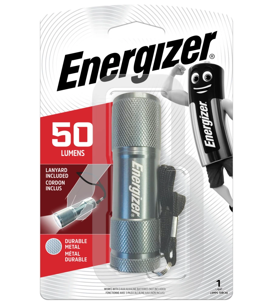 ENERGIZER Metal Light 50 lumens + 3AAA