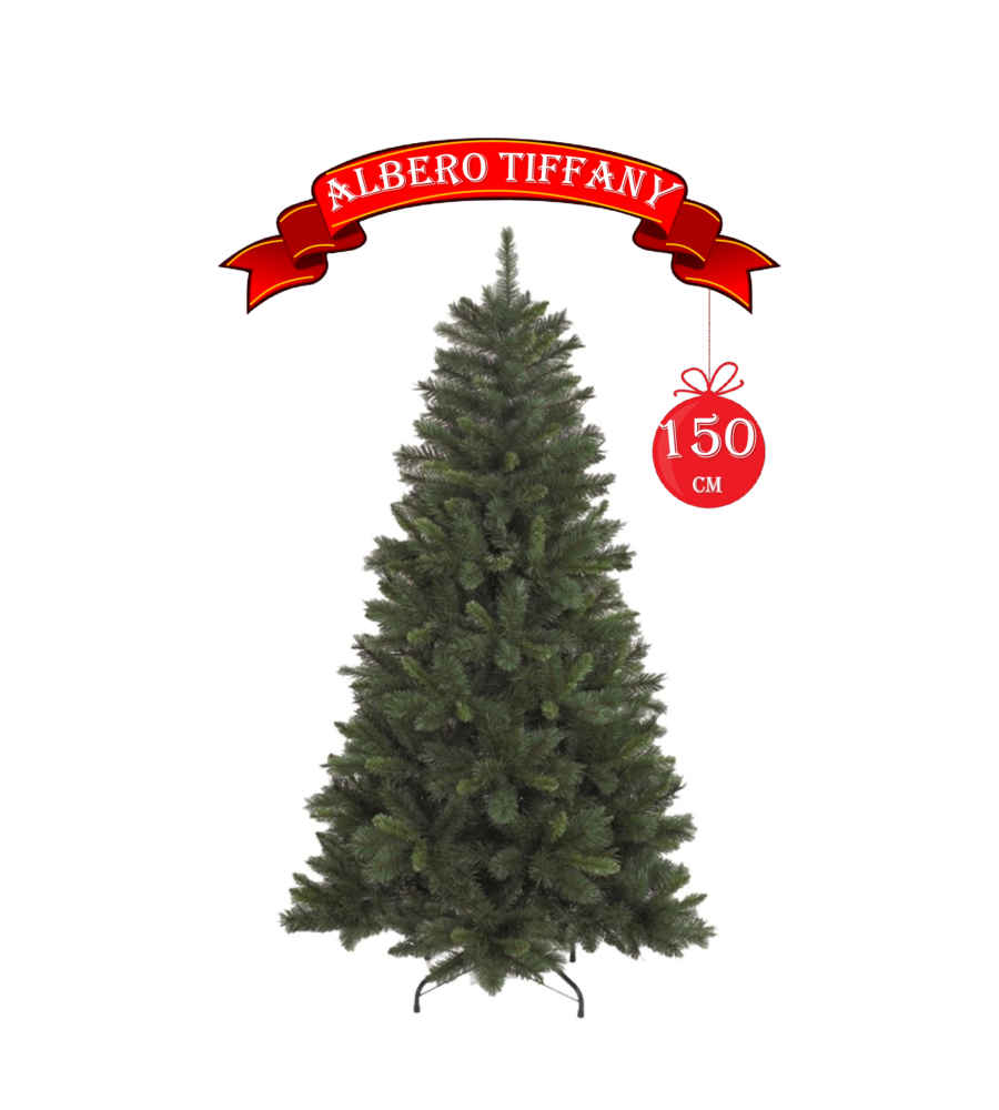 ALBERO DI NATALE "TIFFANY" CON 367 RAMI AD AGGANCIO, 150 CM