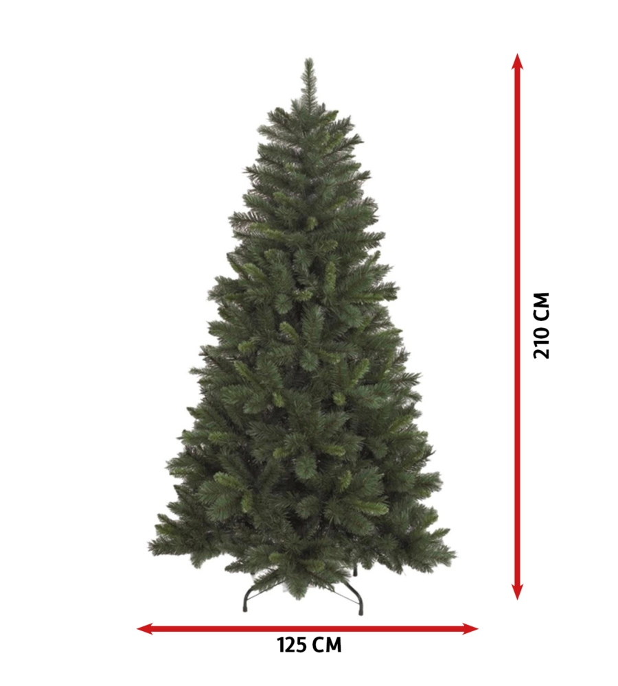 ALBERO DI NATALE "TIFFANY" CON 961 RAMI AD AGGANCIO, 210 CM