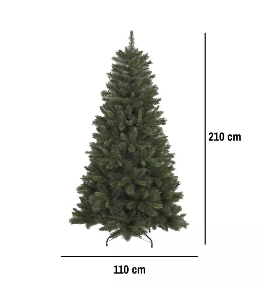 ALBERO DI NATALE ARTIFICIALE XMAS JOY "TIFFANY" VERDE 210 CM