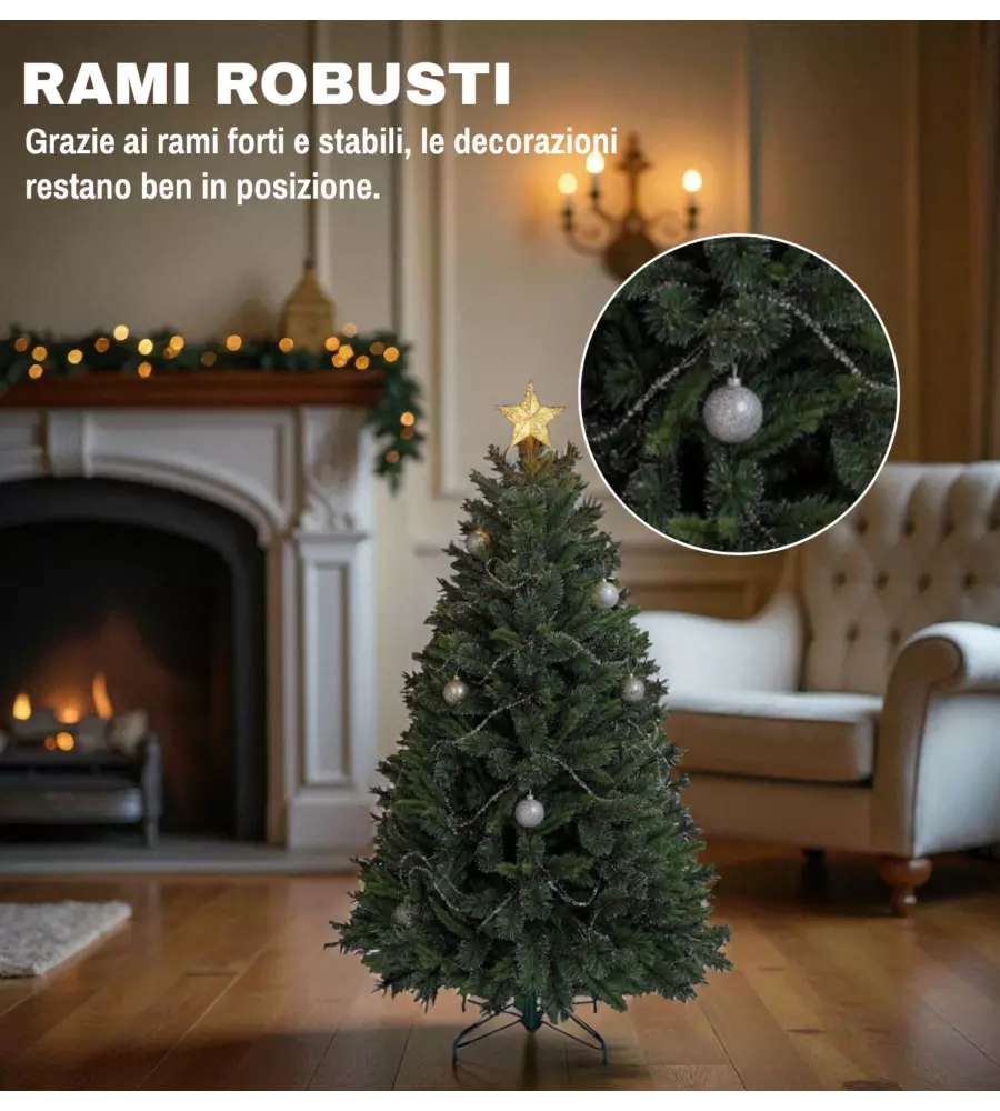 ALBERO DI NATALE ARTIFICIALE XMAS JOY "GLISTEN" VERDE 150 CM
