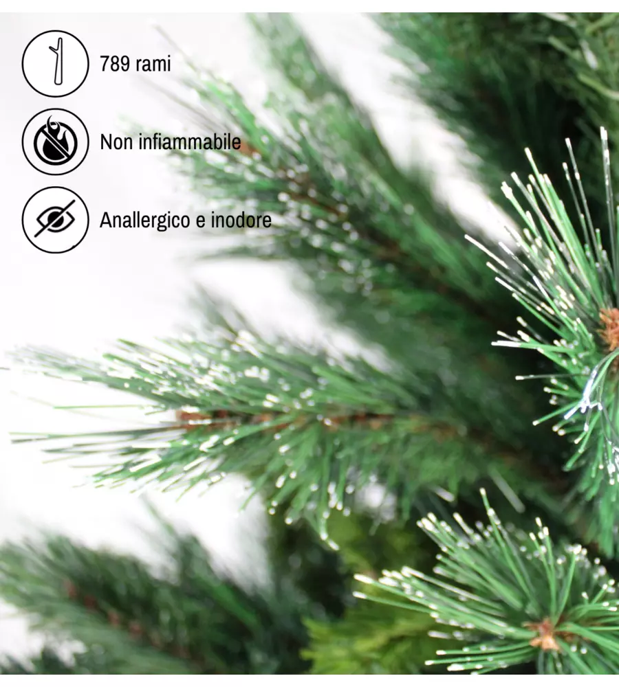 ALBERO DI NATALE ARTIFICIALE XMAS JOY "GLISTEN" VERDE 180 CM