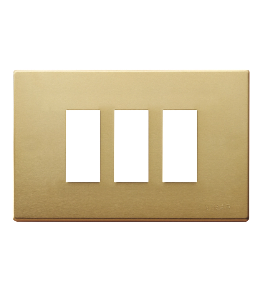 PLACCA 3M ALLUMINIO SCATTO BRONZO - VIMAR.