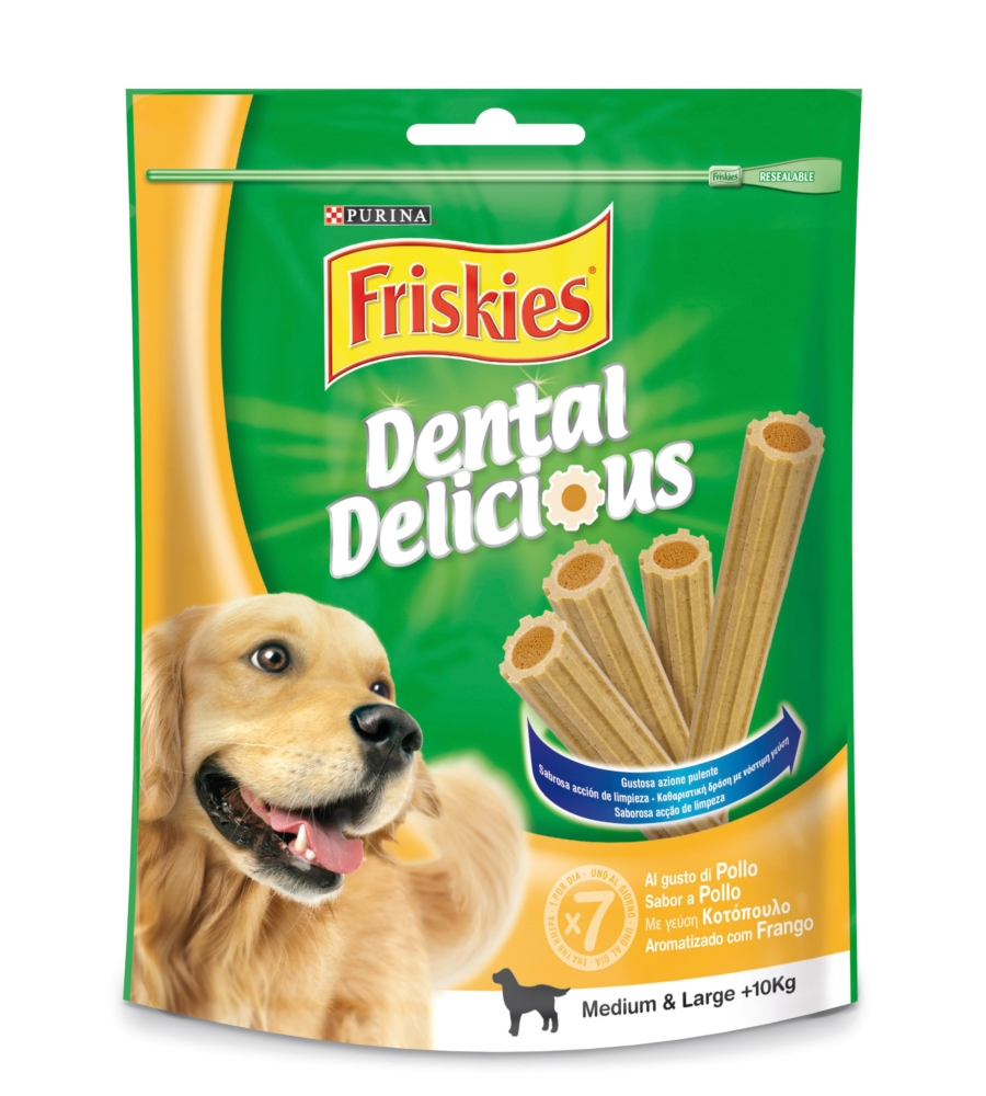 FRISKIES "DENTAL DELICIUS", POLLO, 200 GR.