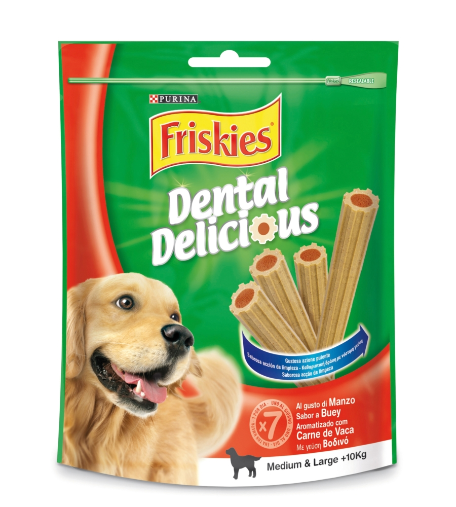 FRISKIES "DENTAL DELICIUS", MANZO, 200 GR.