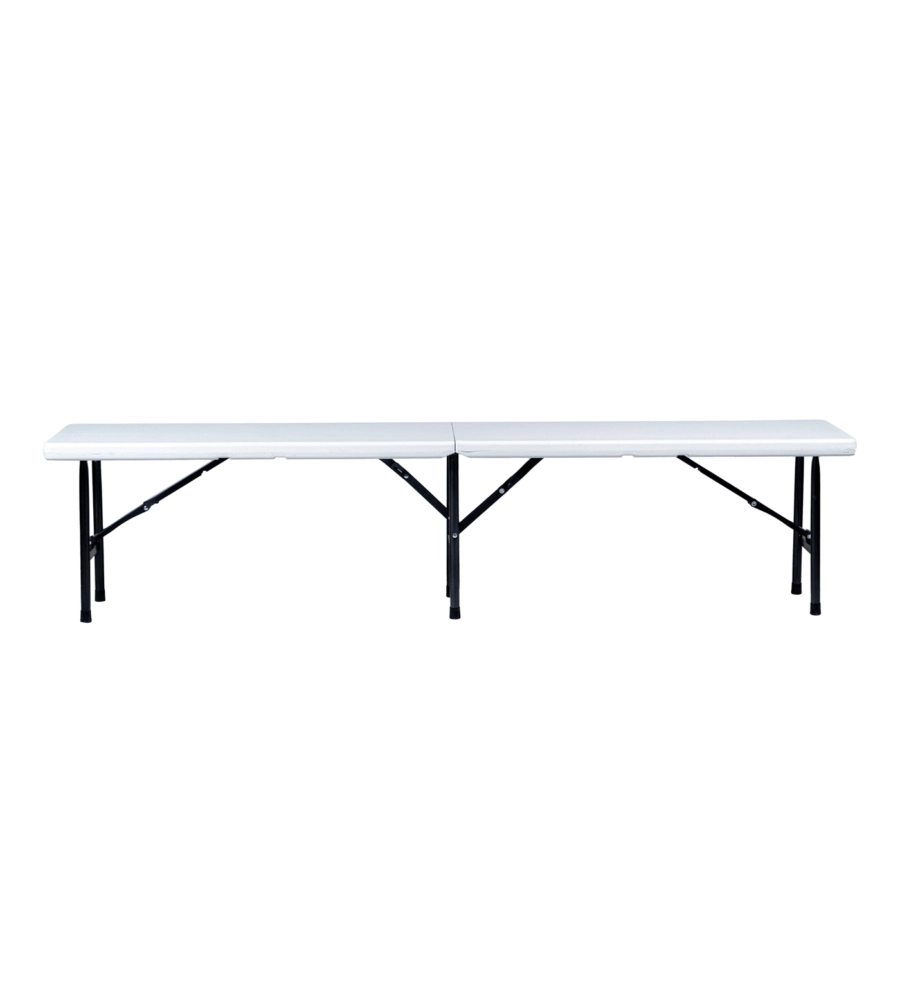 PANCA DA CAMPEGGIO PIEGHEVOLE EUROGARDEN IN POLIETILENE BIANCO 183X30X44 CM