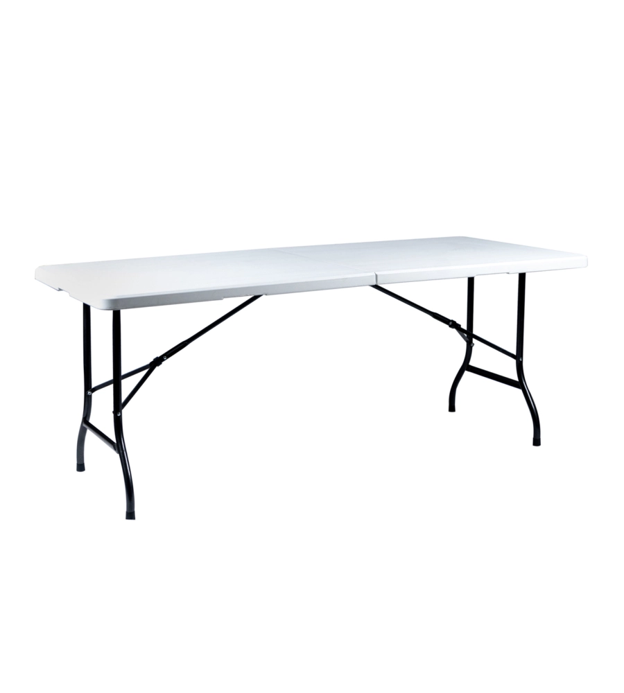 TAVOLO DA CAMPEGGIO PIEGHEVOLE EUROGARDEN IN POLIETILENE BIANCO 183X76X72 CM