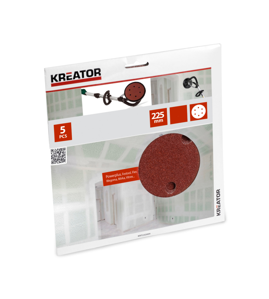 SET 5 DISCHI ABRASIVI 225 MM GRANA 60